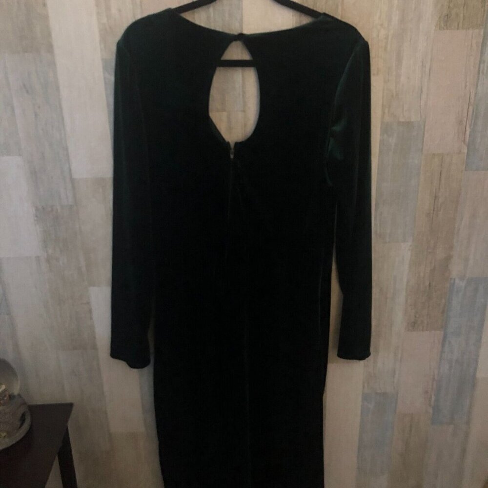 Premier Amour Velvet Babydoll Dress Women's size 14 Emerald Green Whimsygoth NWT